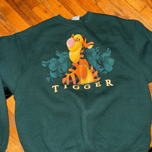 Disney Tigger Dark Green Sweatshirt - Picture 1 of 3